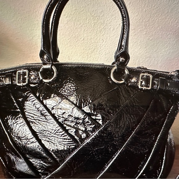 RARE Coach Madison Diagonal Pleated Leather Sophia Satchel #20181P - Picture 2 of 4